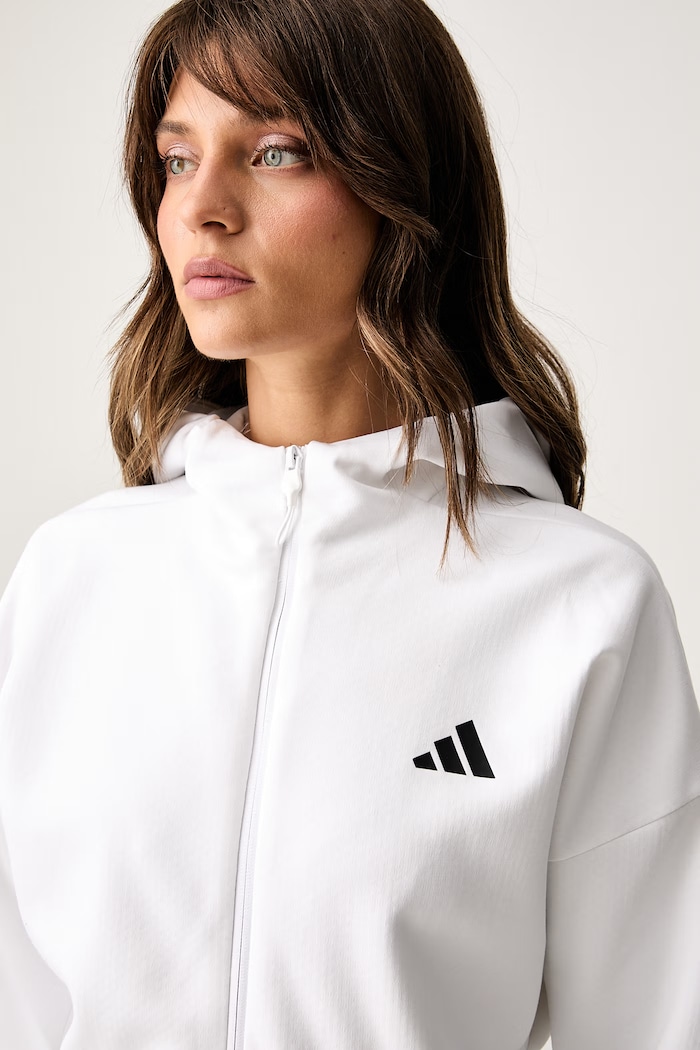 adidas bluza rozpinana z kapturem damska Z.N.E biały KF6326