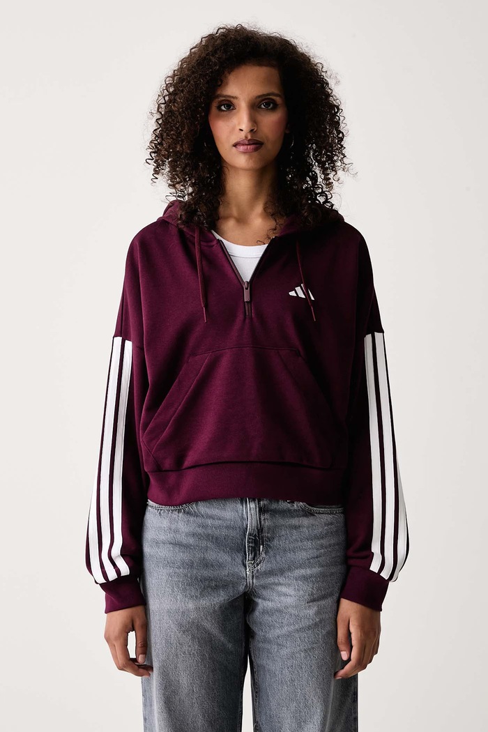 adidas Dukserica sa kapuljačom ženska s viskozom Essentials bordo KF8316