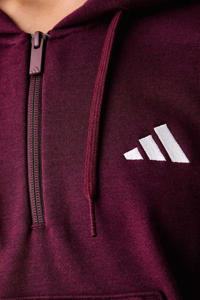 Dukserica sa kapuljačom ženska s viskozom Essentials adidas bordo KF8316