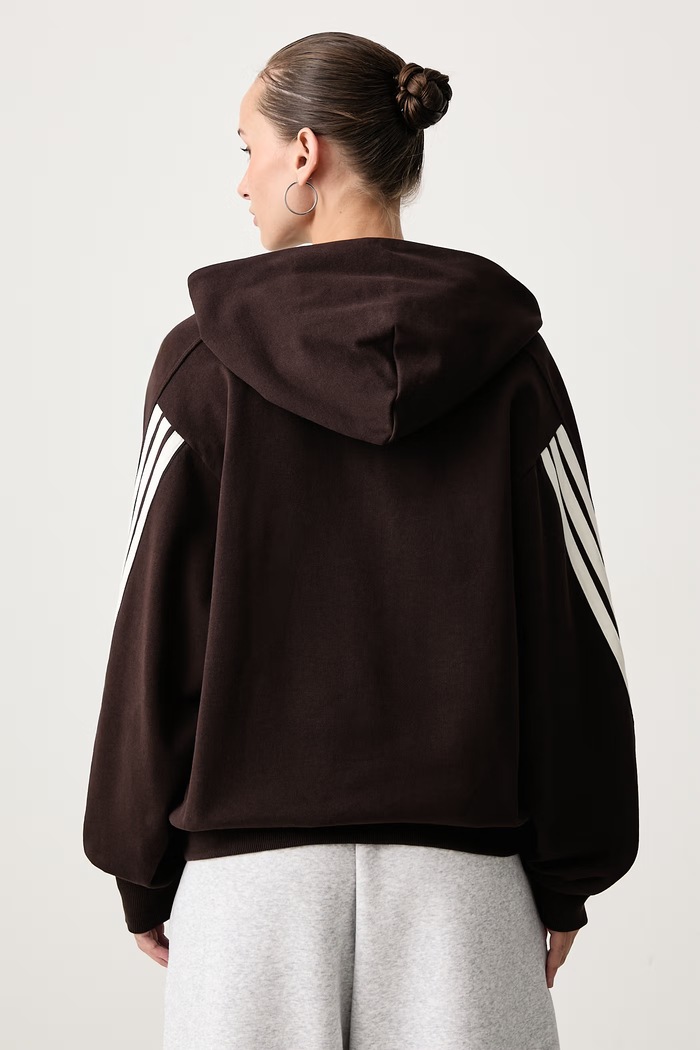 Odzież adidas Bluza z kapturem damska bawełniana KW7701 brązowy