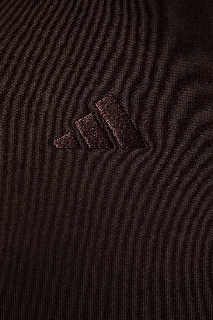 Bluza z kapturem damska bawełniana adidas brązowy KW7701