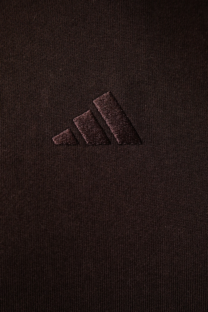 Bluza z kapturem damska bawełniana adidas brązowy KW7701