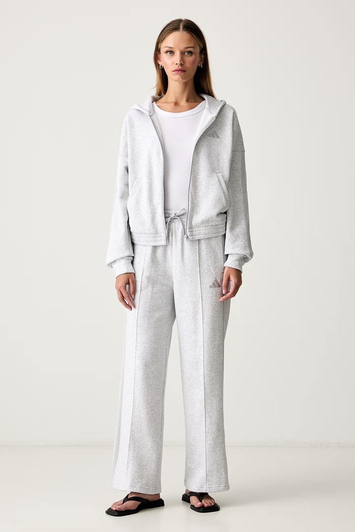 adidas komplet dresowy damski z bawełną Energize szary KG1932