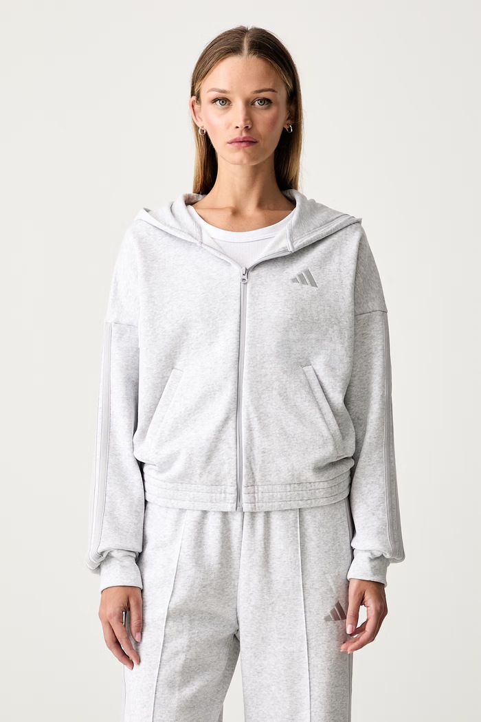 adidas komplet dresowy damski z bawełną Energize szary KG1932