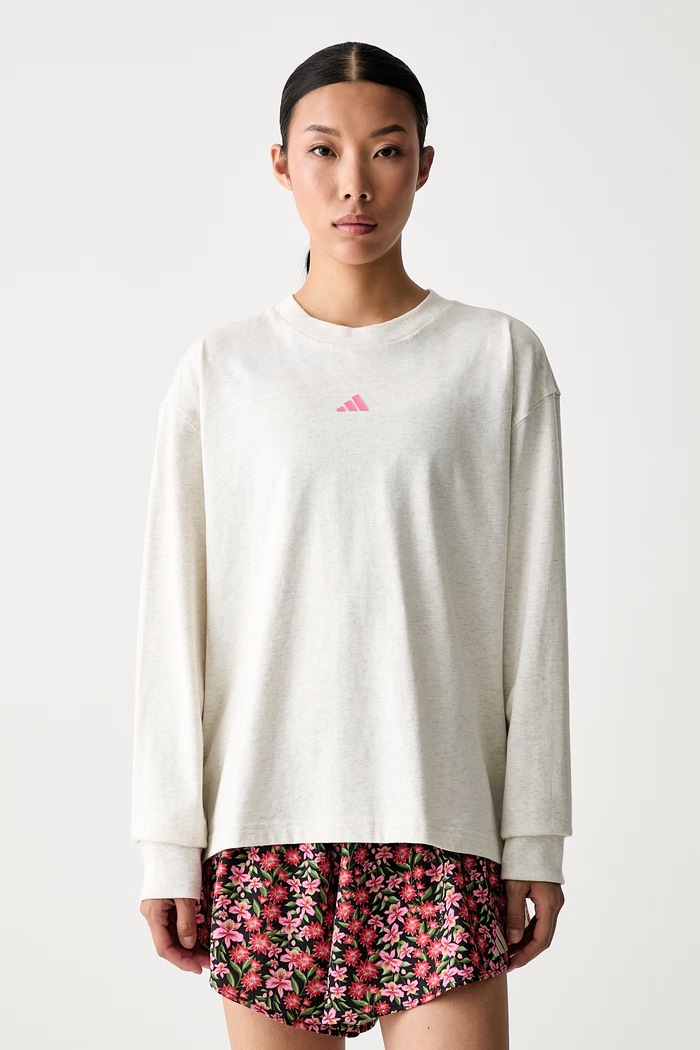 Odzież adidas longsleeve damski bawełniany Essentials KX3175 szary