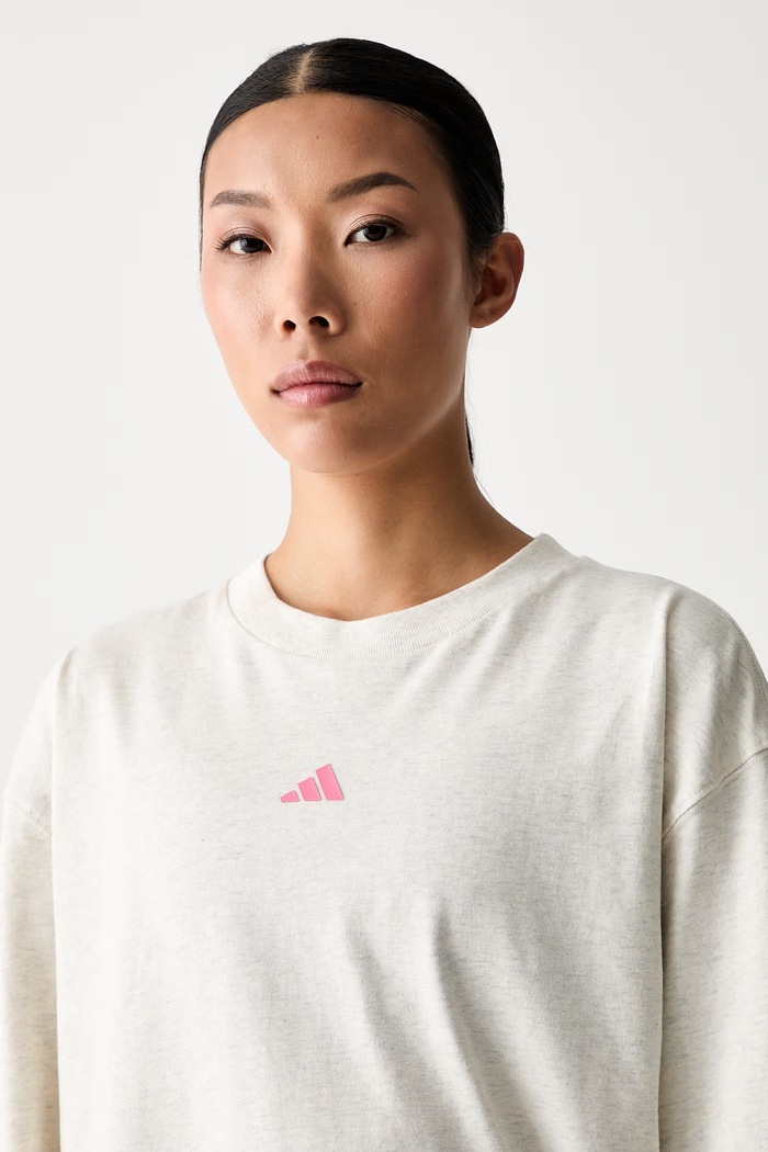 adidas longsleeve damski bawełniany Essentials szary KX3175
