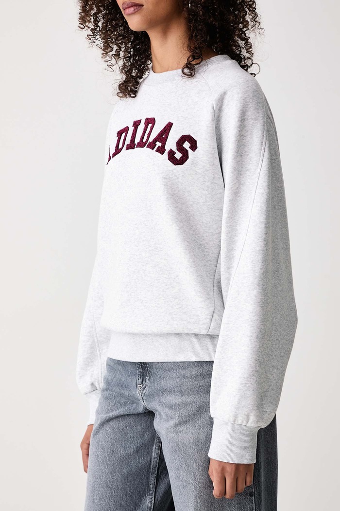 Bluza damska z bawełną Chenille Pack adidas KU0328 szary
