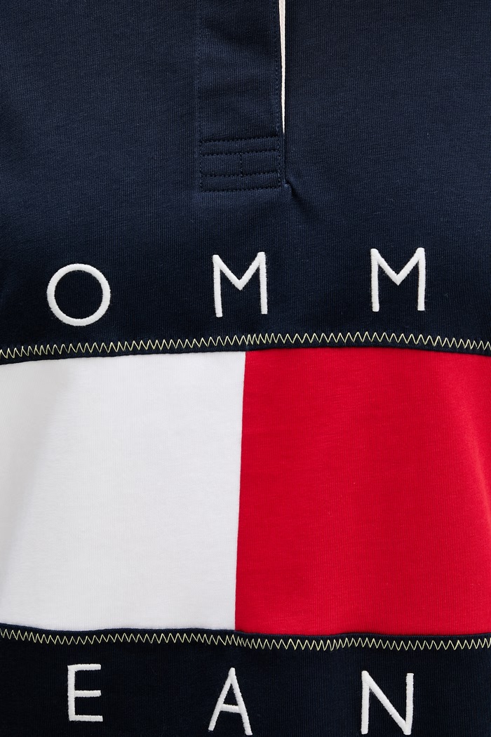 Tommy Jeans μπλούζα γυναικεία βαμβακερή DW0DW22827 σκούρο μπλε