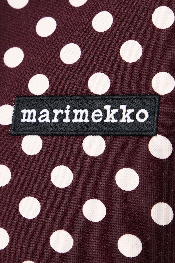 Mikina s kapucňou dámska bavlnená Marimekko burgundské 096213