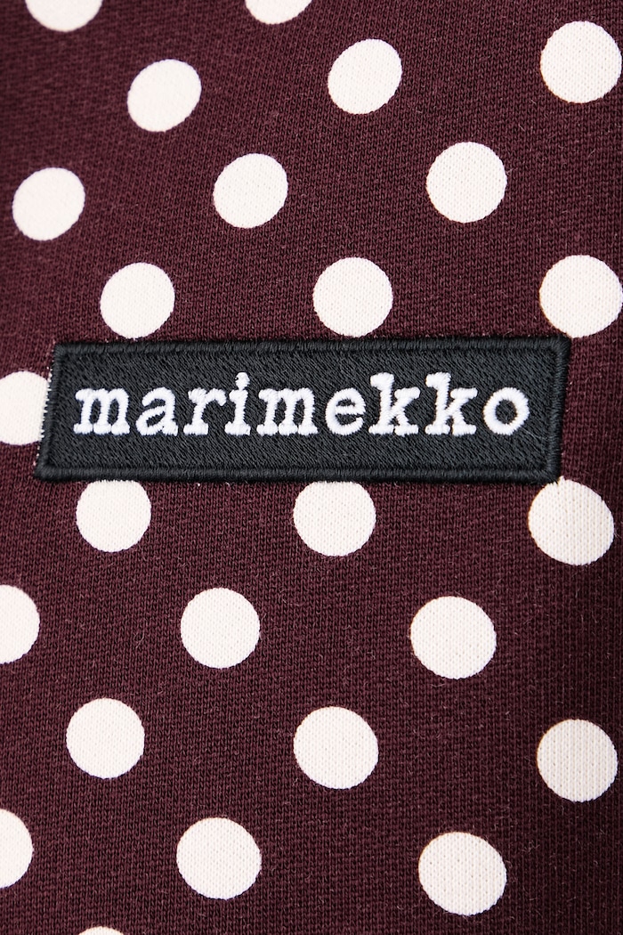 Mikina s kapucňou dámska bavlnená Marimekko burgundské 096213