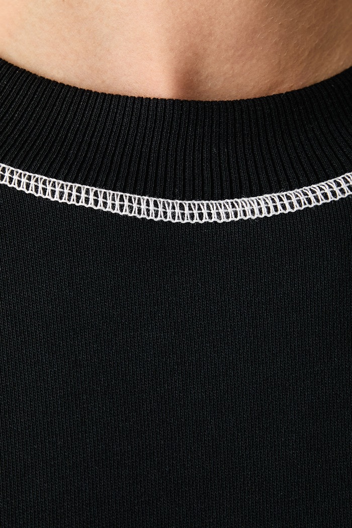 Oversize dukserica za žene od pamuka Marimekko crna 096221