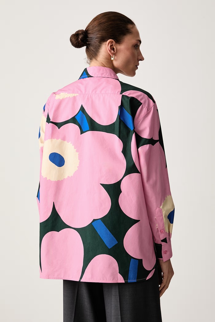 Odjeća Marimekko Košulja za žene od pamuka 096297 roza