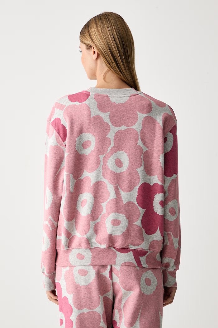 Oblečenie Marimekko Mikina dámska bavlnená 096193 ružová