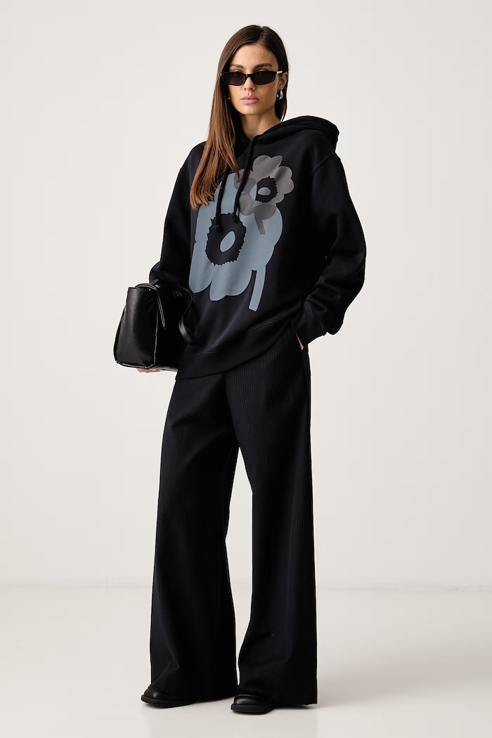 Marimekko Mikina dámska s bavlnou 096190 čierna AW26