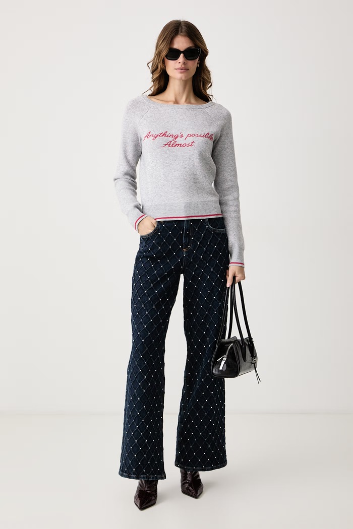 Guess Πουλόβερ γυναικείο x MARILYN MONROE W6BR77.Z1790 γκρί AW26