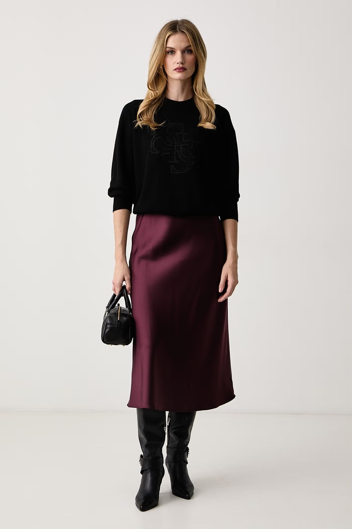 Guess Sweter damski z wiskozą EVELYN W6BR52.Z1453 czarny AW26