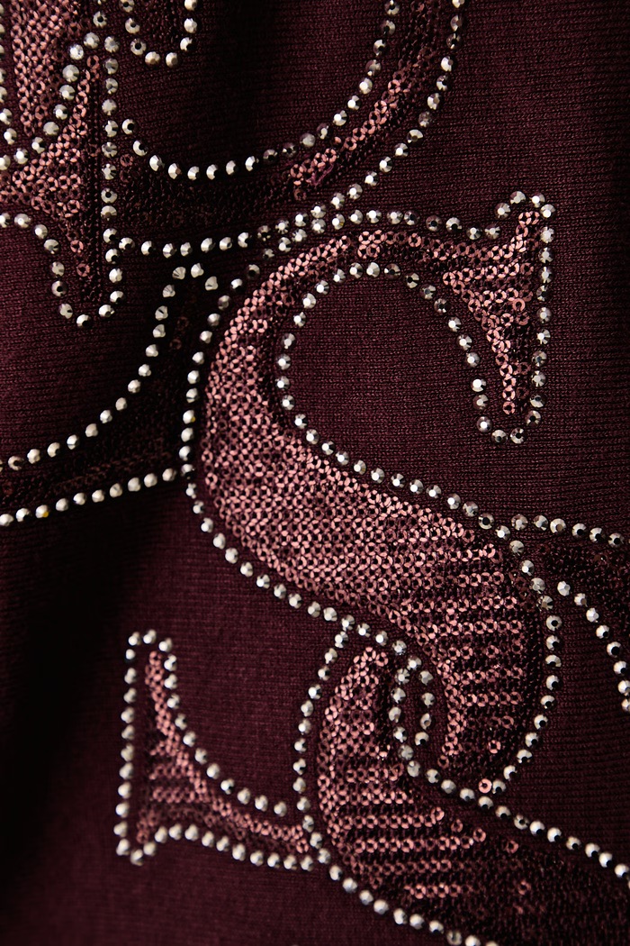 Pulover za žene s viskozom ESMERALDA Guess bordo W6BR51.Z1452