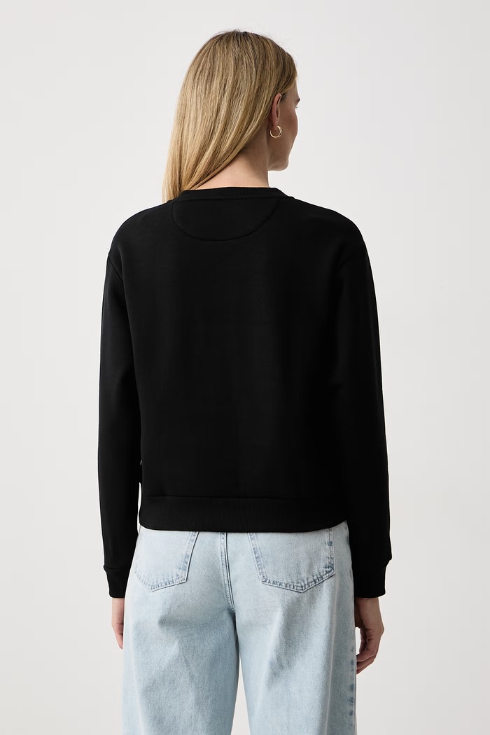 Odzież Guess Bluza damska z bawełną W6BQ14.K6060 czarny