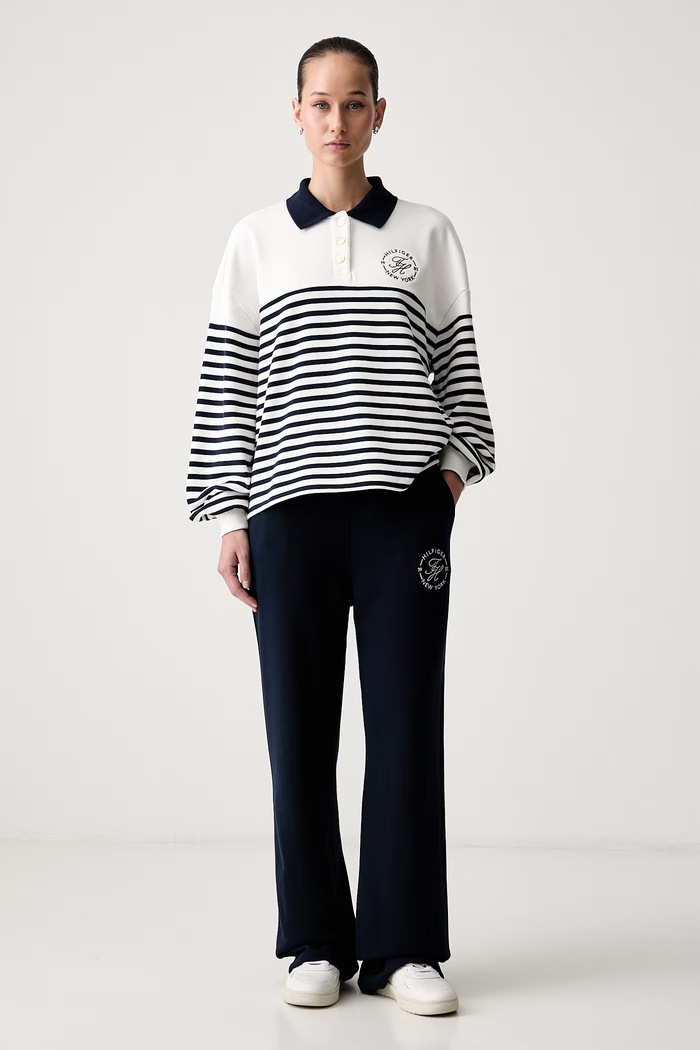 Tommy Hilfiger μπλούζα γυναικεία βαμβακερή WW0WW50036 σκούρο μπλε AW26