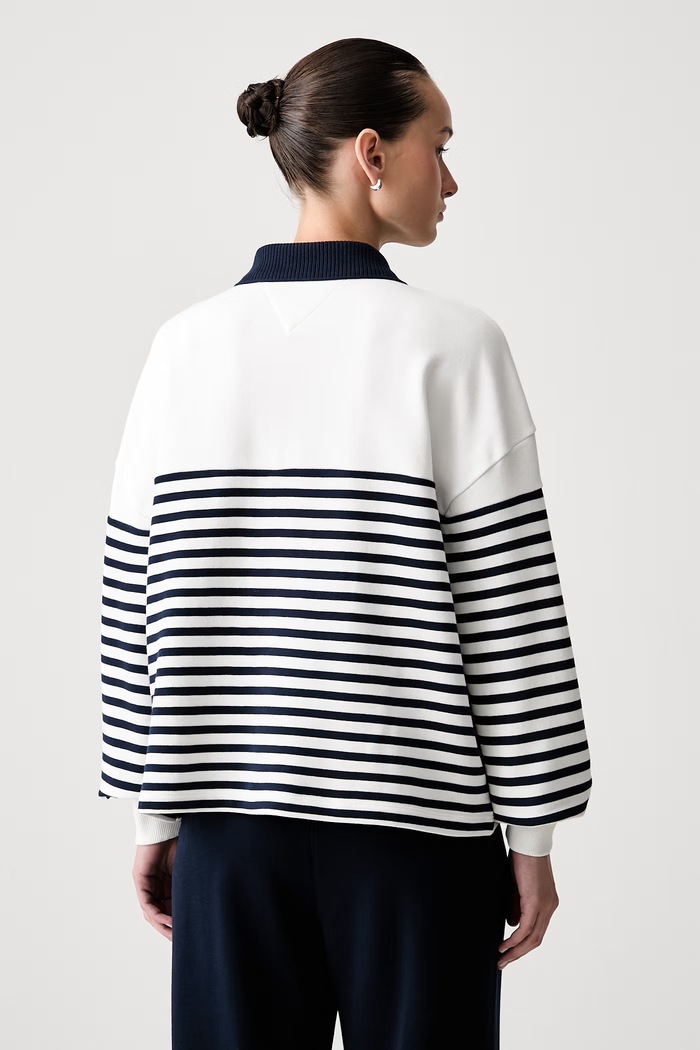 Ρούχα Tommy Hilfiger μπλούζα γυναικεία βαμβακερή WW0WW50036 σκούρο μπλε