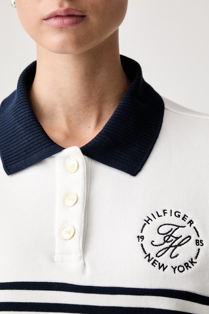 Tommy Hilfiger μπλούζα γυναικεία βαμβακερή WW0WW50036 σκούρο μπλε