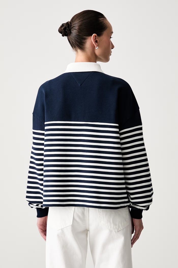 Oblečení Tommy Hilfiger mikina dámská bavlněná WW0WW50036 námořnická modř