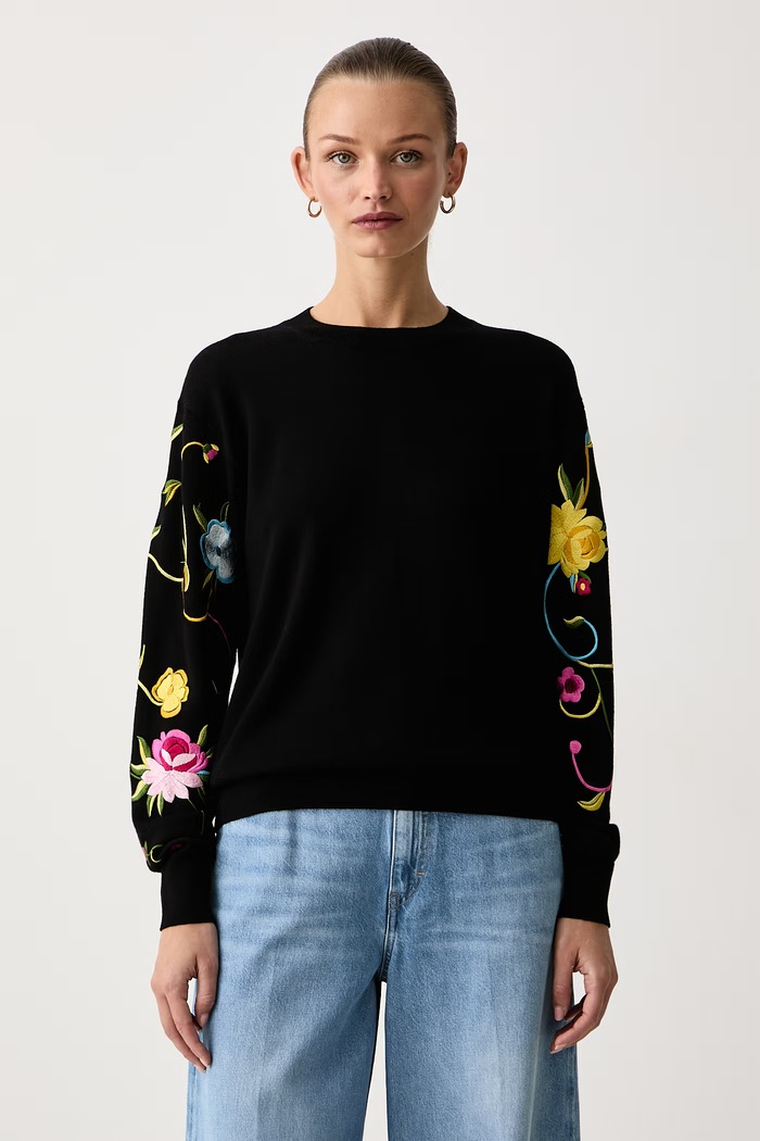 Kenzo Sweter damski z wełną czarny FG62PU7523FK