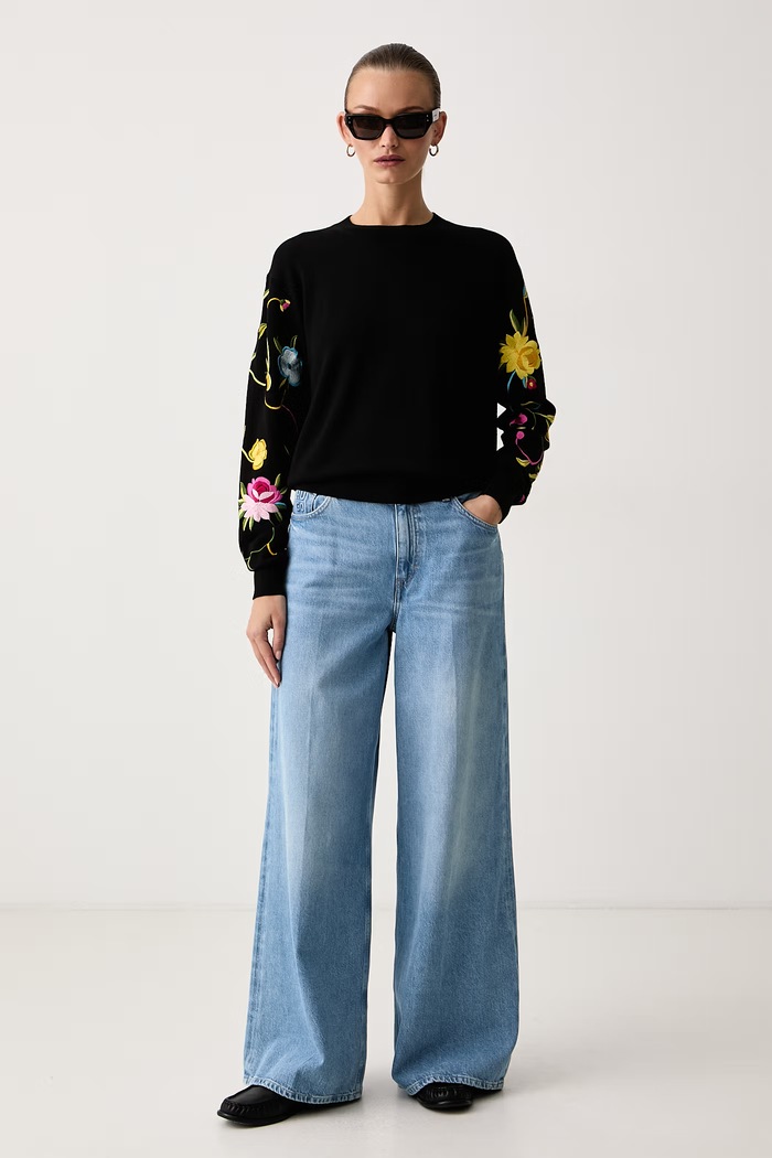 Kenzo Sweter damski z wełną FG62PU7523FK czarny AW26