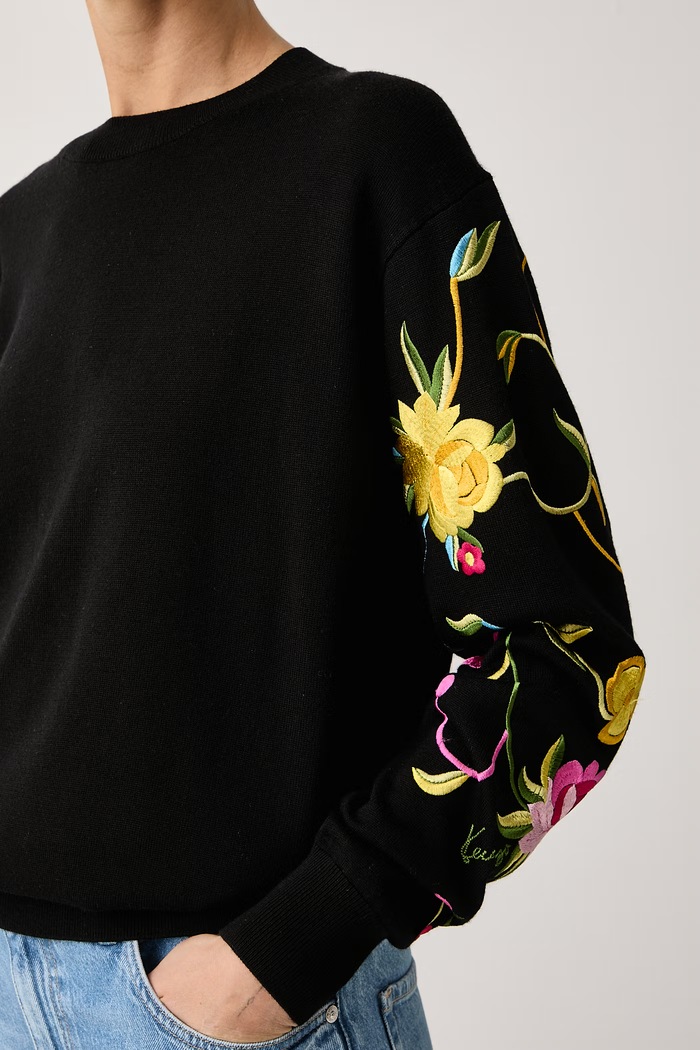 Sweter damski z wełną Kenzo FG62PU7523FK czarny