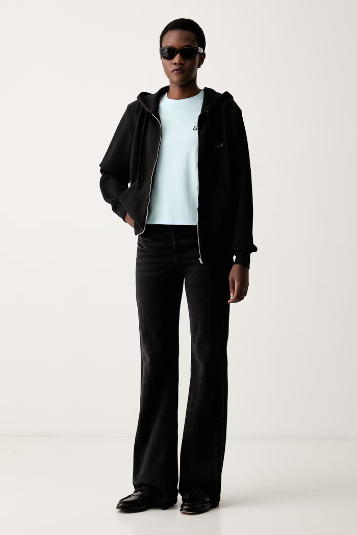 Kenzo bluza rozpinana z kapturem damska bawełniana FG62HO2564MJ czarny AW26