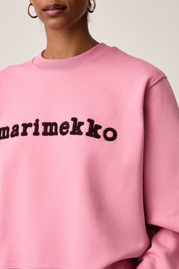 Bluza damska z bawełną Marimekko 095900 różowy