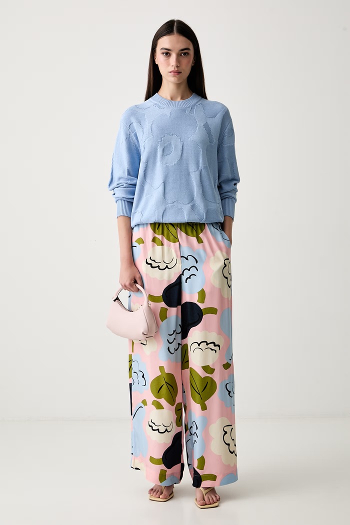 Marimekko пуловер дамски от памук 095711 син AW26