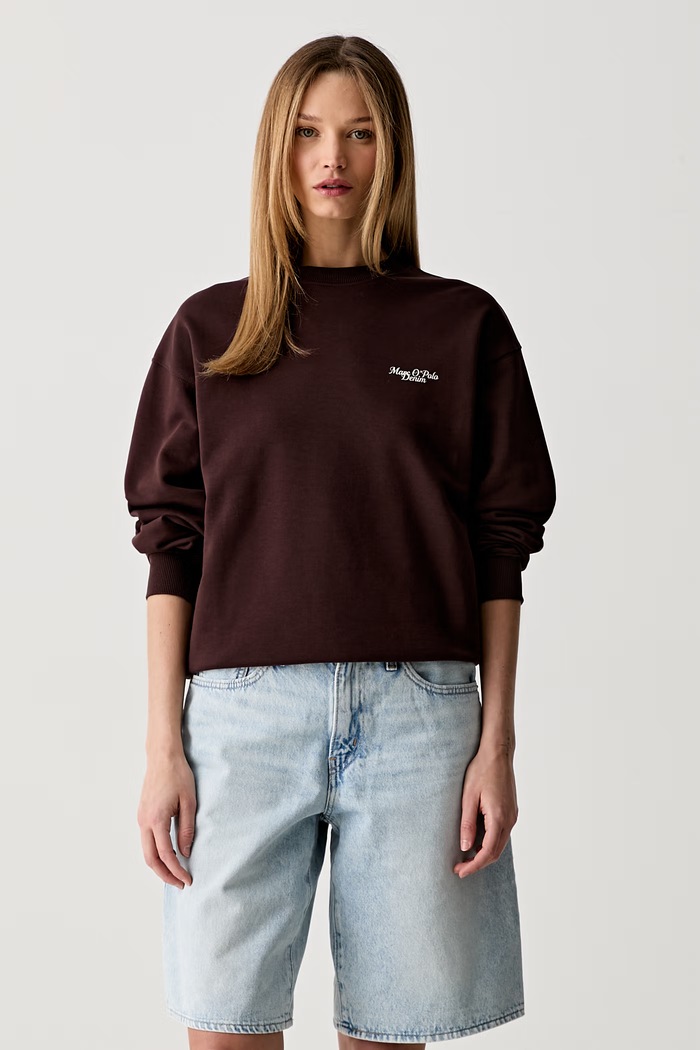 Marc O'Polo bluza damska bawełniana bordowy 5000013863