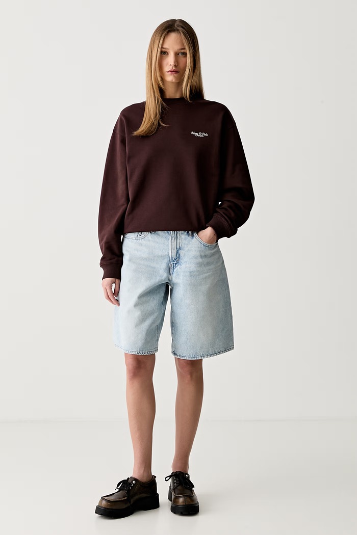 Marc O'Polo bluza damska bawełniana 5000013863 bordowy AW26