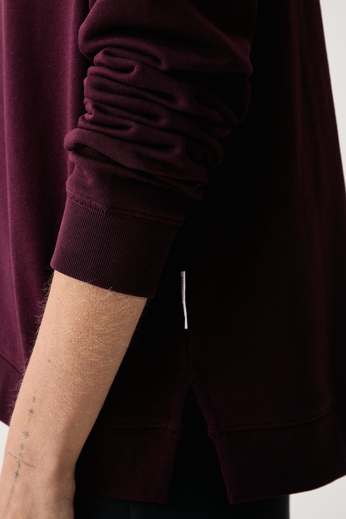 Oversize pulover ženski bombažen Marc O'Polo bordo 5000011502