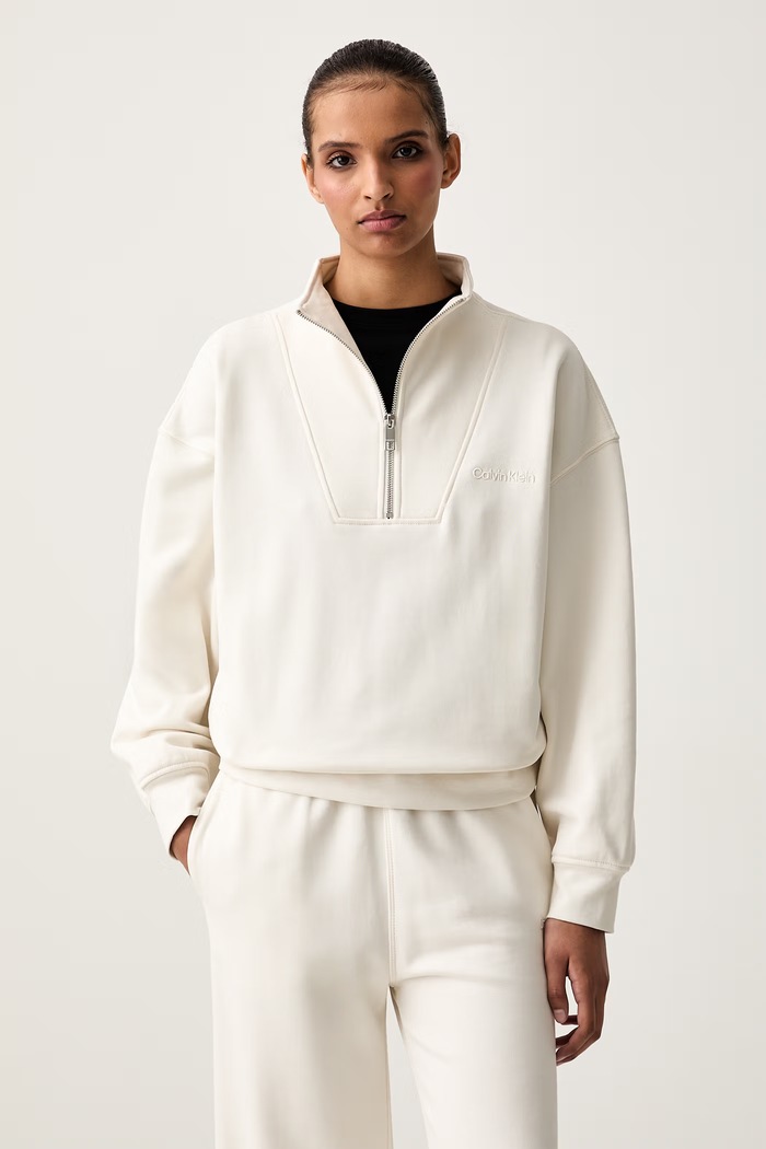 Calvin Klein bluza damska bawełniana beżowy LV044G247G