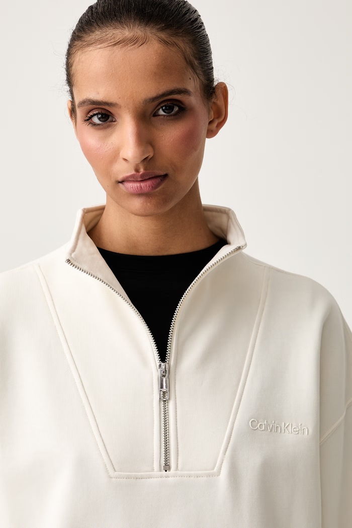 Calvin Klein bluza damska bawełniana beżowy LV044G247G