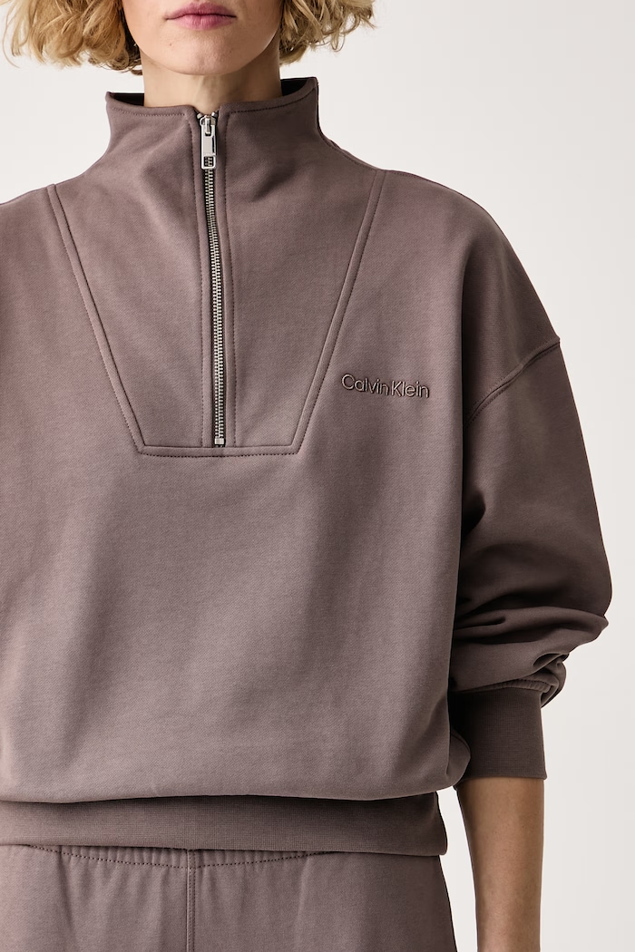 Bluza damska bawełniana Calvin Klein LV044G247G brązowy