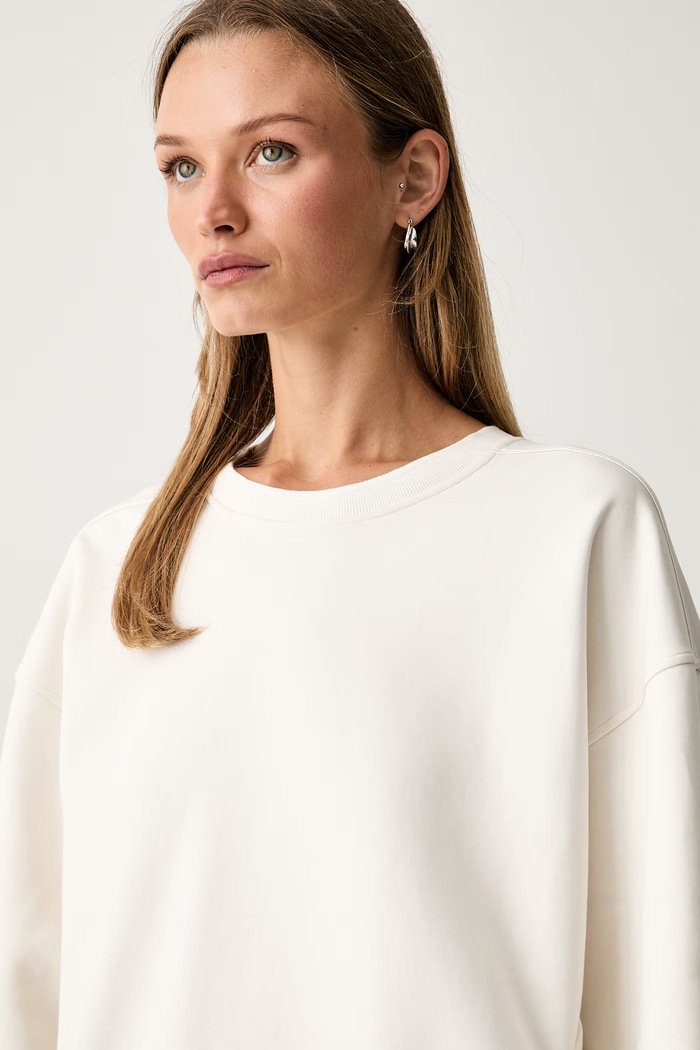 BOSS bluza damska z bawełną Essega1 beżowy 50562856