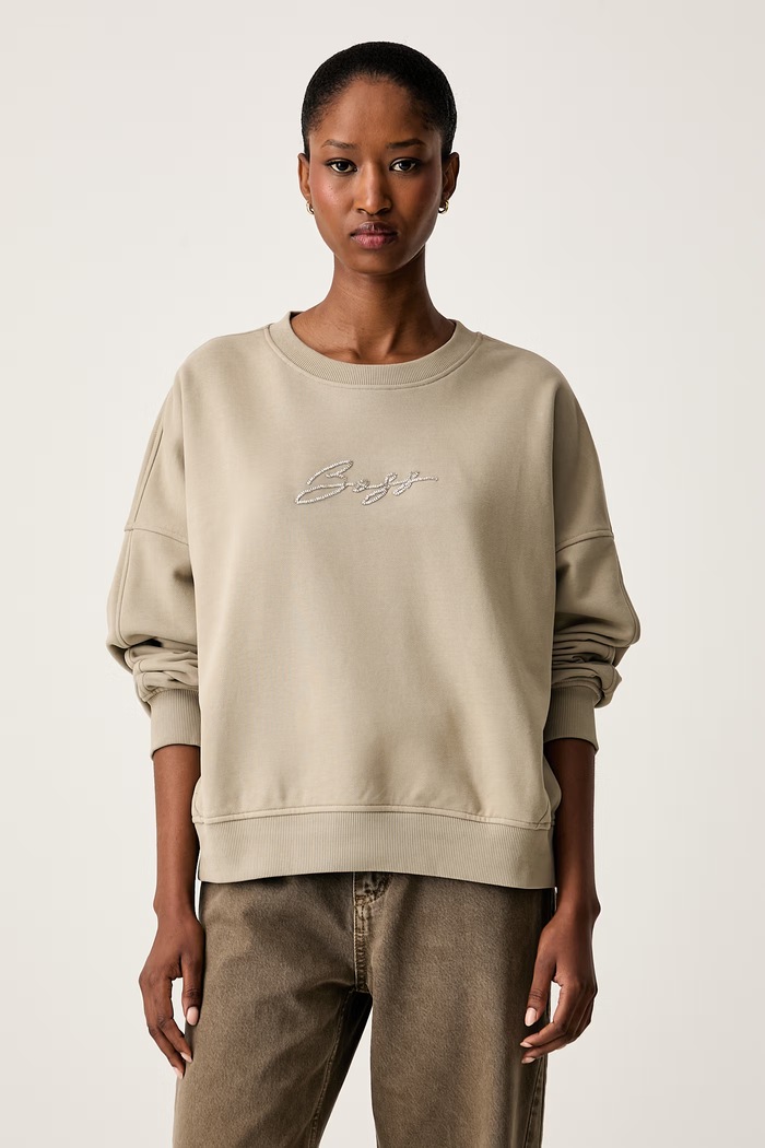 BOSS Orange oversize dukserica od pamuka C_Ever_5 zelena 50565446