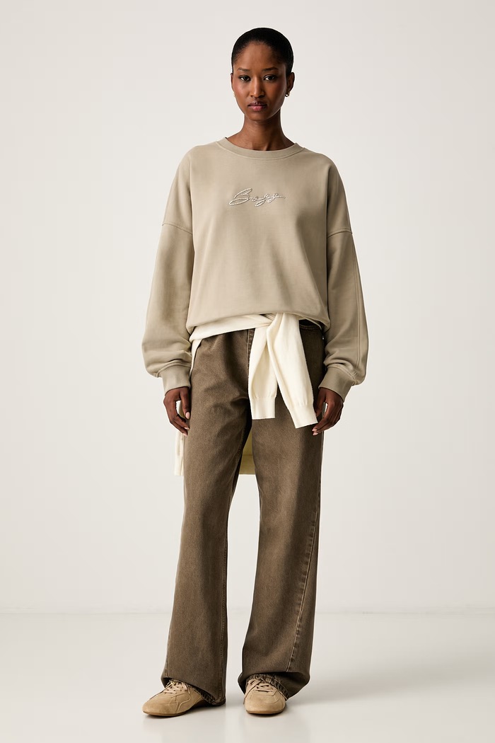 BOSS Orange oversize dukserica od pamuka C_Ever_5 50565446 zelena AW26