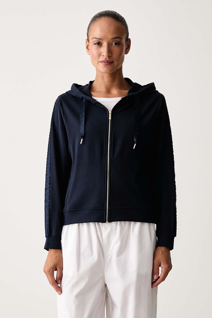 BOSS Μπλούζα lounge γυναικεία με μοντάλ PEACHY MONO_Jacket H σκούρο μπλε 50566099