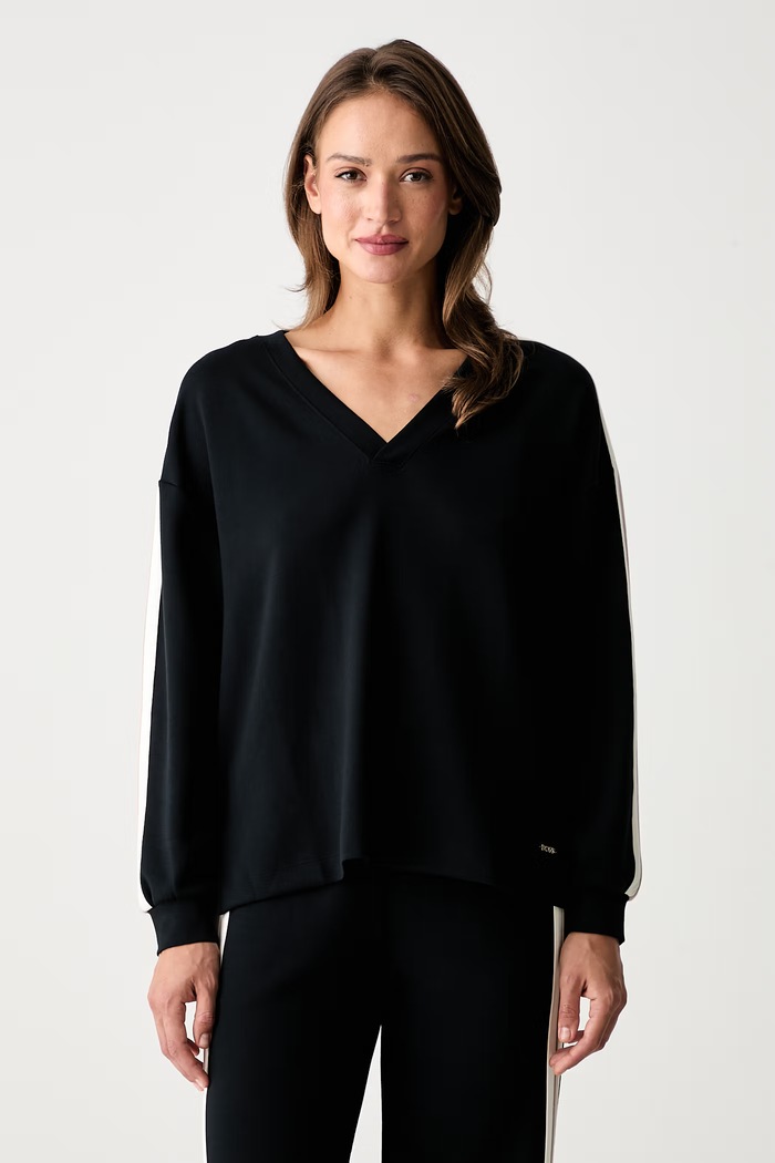 BOSS dukserica loungwear za žene s modalom TONE_Sweatshirt crna 50566092