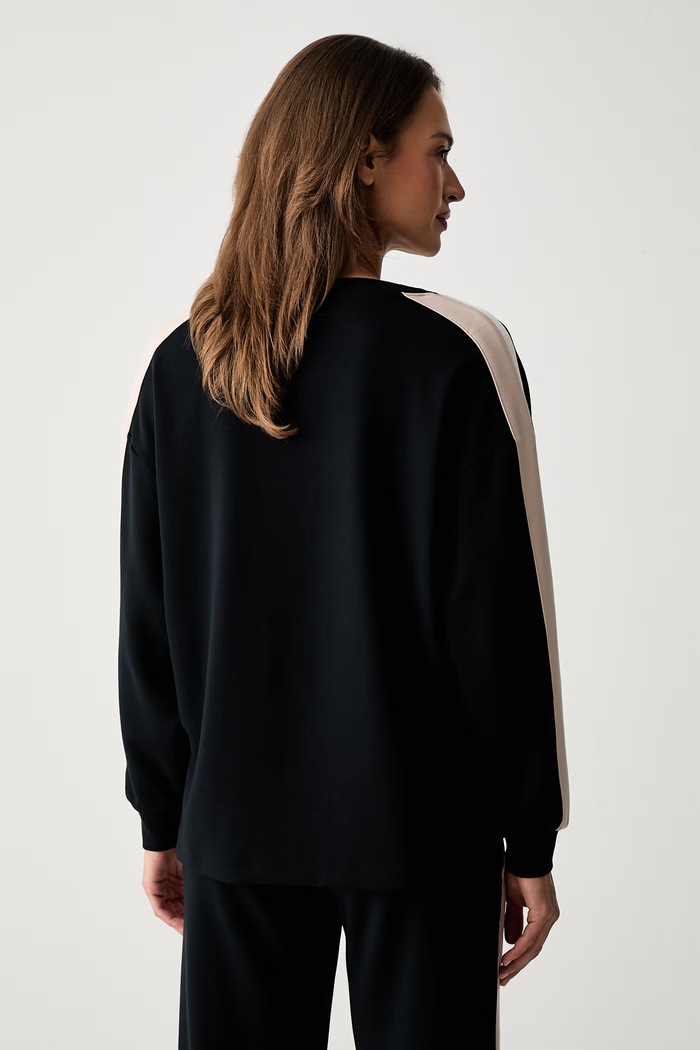 Odjeća BOSS dukserica loungwear za žene s modalom TONE_Sweatshirt 50566092 crna