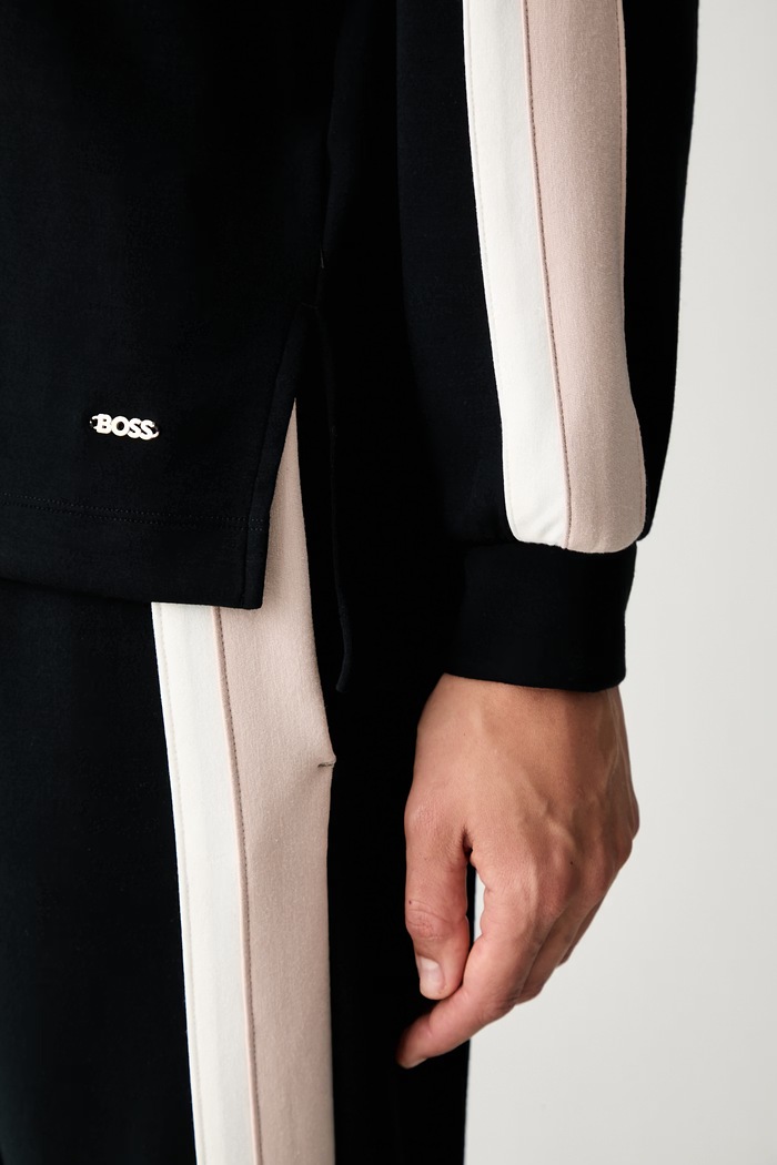 BOSS dukserica loungwear za žene s modalom TONE_Sweatshirt 50566092 crna