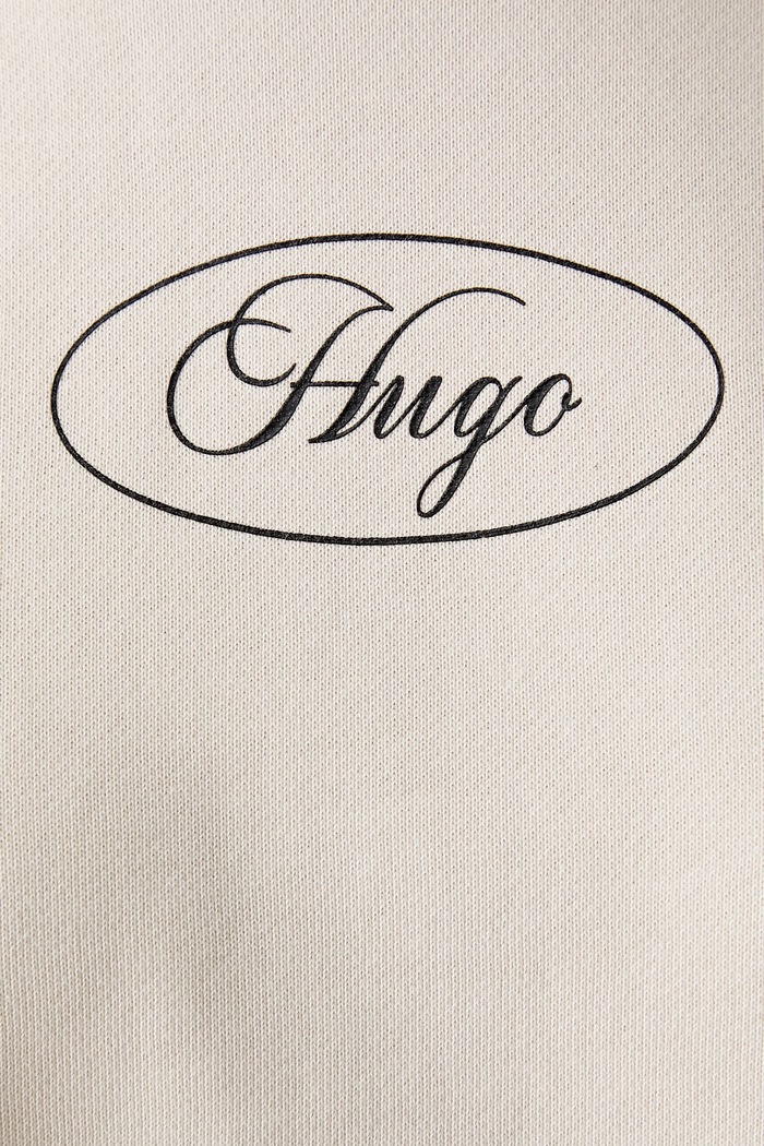 HUGO Blue melegítőfelső női pamut Damaswee_B_1 50573150 bézs