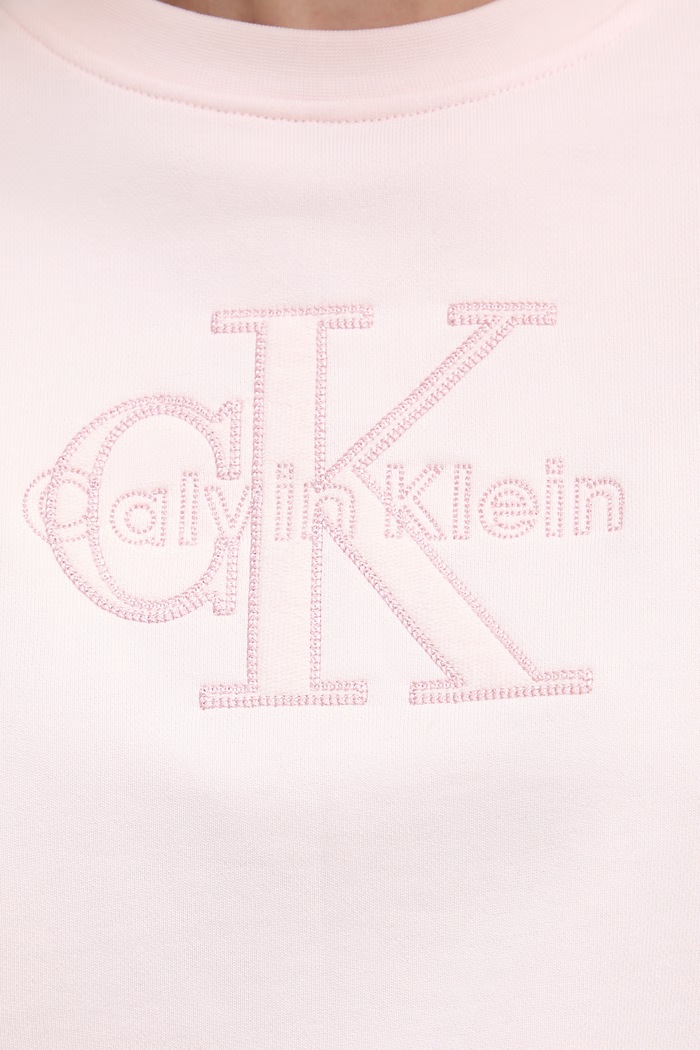 Calvin Klein Jeans bluza damska bawełniana LV047G820G różowy