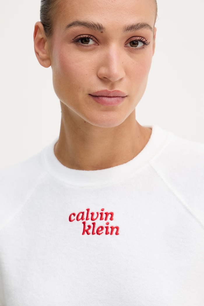 Calvin Klein Jeans t-shirt női pamuttal fehér LV047G287G