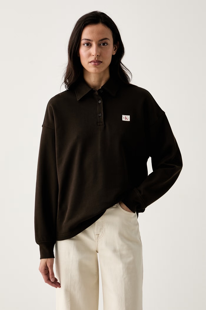Calvin Klein Jeans mikina dámská bavlněná hnědá LV047G230G
