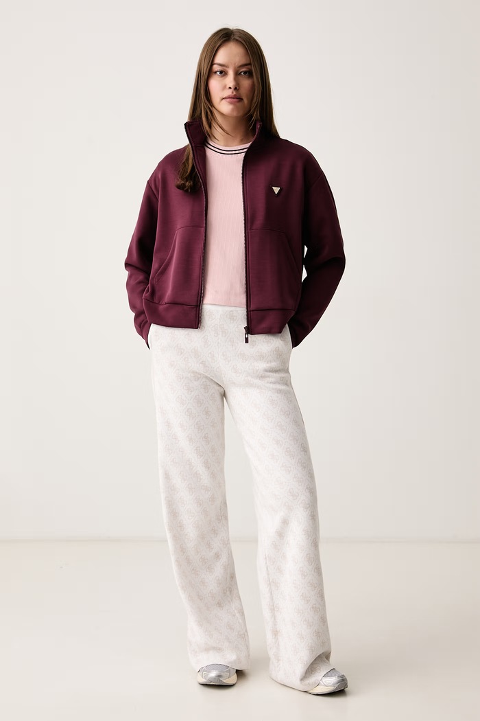 Guess Bluza rozpinana damska z modalem OLYMPE V6YQ17.K4313 bordowy AW26